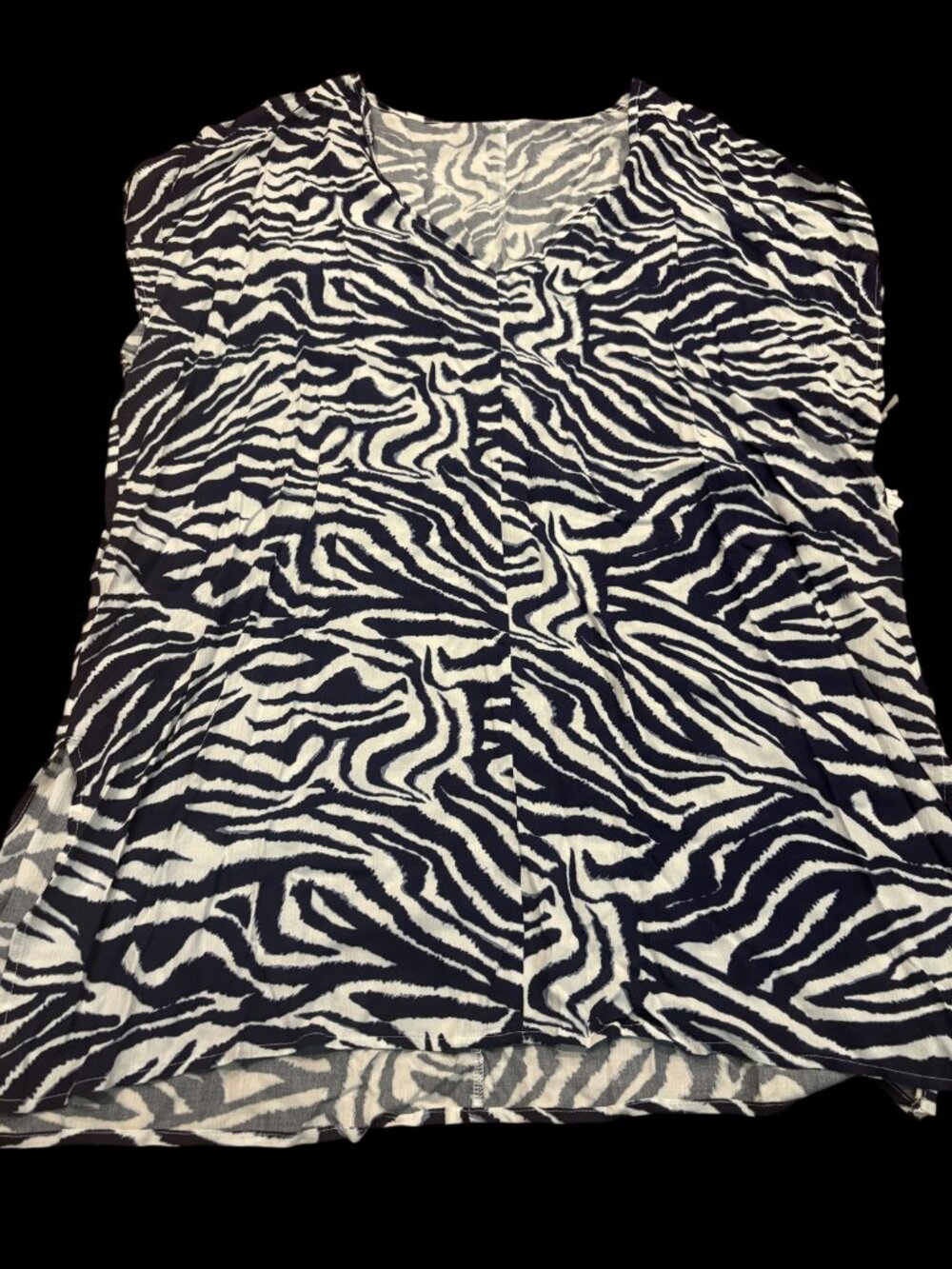 Anne Cole Size Medium (M) Zebra Print Sleeveless Swim Cover Up Top